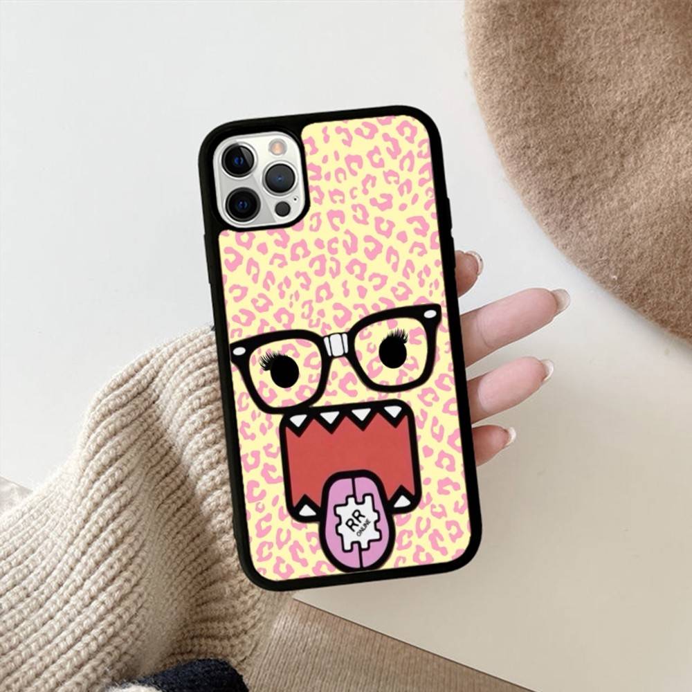 Cute Domo Kun For IPhone 17 16 15 14 13 12 11 Mini Pro Max Plus PC+TPU Back Phone Cover