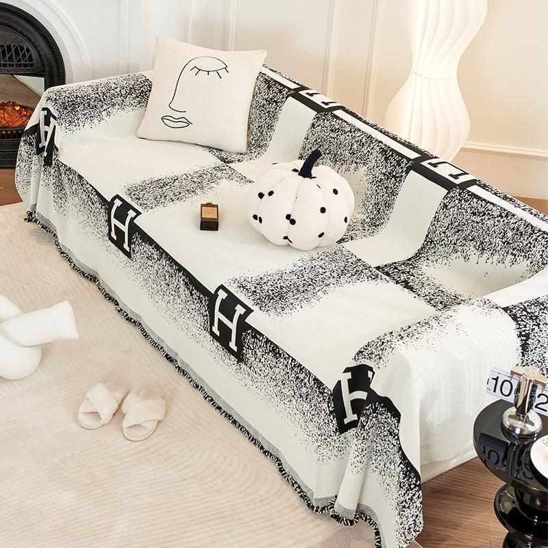 Chenille Sofa Towel Non-Slip Nordic Style Simple Modern Four Seasons Universal Cover Cover Sofa Blanket Cushion Full Cover Towel