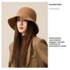 Meier Wool fisherman hat, women's foreign style counter quality face small felt basin hat
