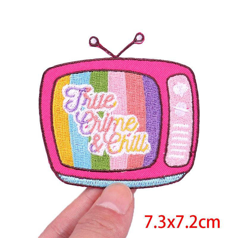Cartoon Embroidery Patch Iron On Patches For Clothing DIY Radio Game Console Camera Patch Embroidered Patches On Clothes Decor