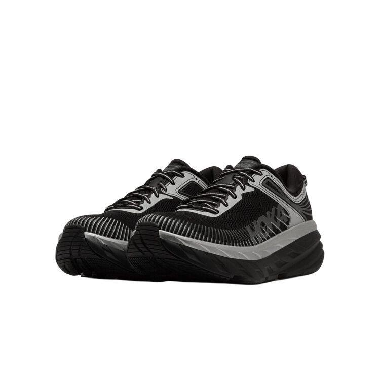 HOKA One One Bondi 7 Running Shoes Men's Black Silver 1110518-BKSTR