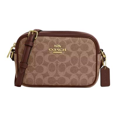 Jamie 20 Gold Label Reißverschluss Beschichtetes Canvas Kameratasche Damen Umhängetasche Braun Dunkelbraun CY752-IMXHE