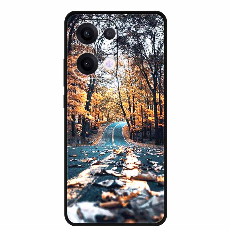 For Oppo Reno13 5G Case Soft TPU Cute Cartoon Silicon Back Cover for Oppo Reno 13 Pro Phone Cases Reno13Pro 13Pro 5G Black Shell