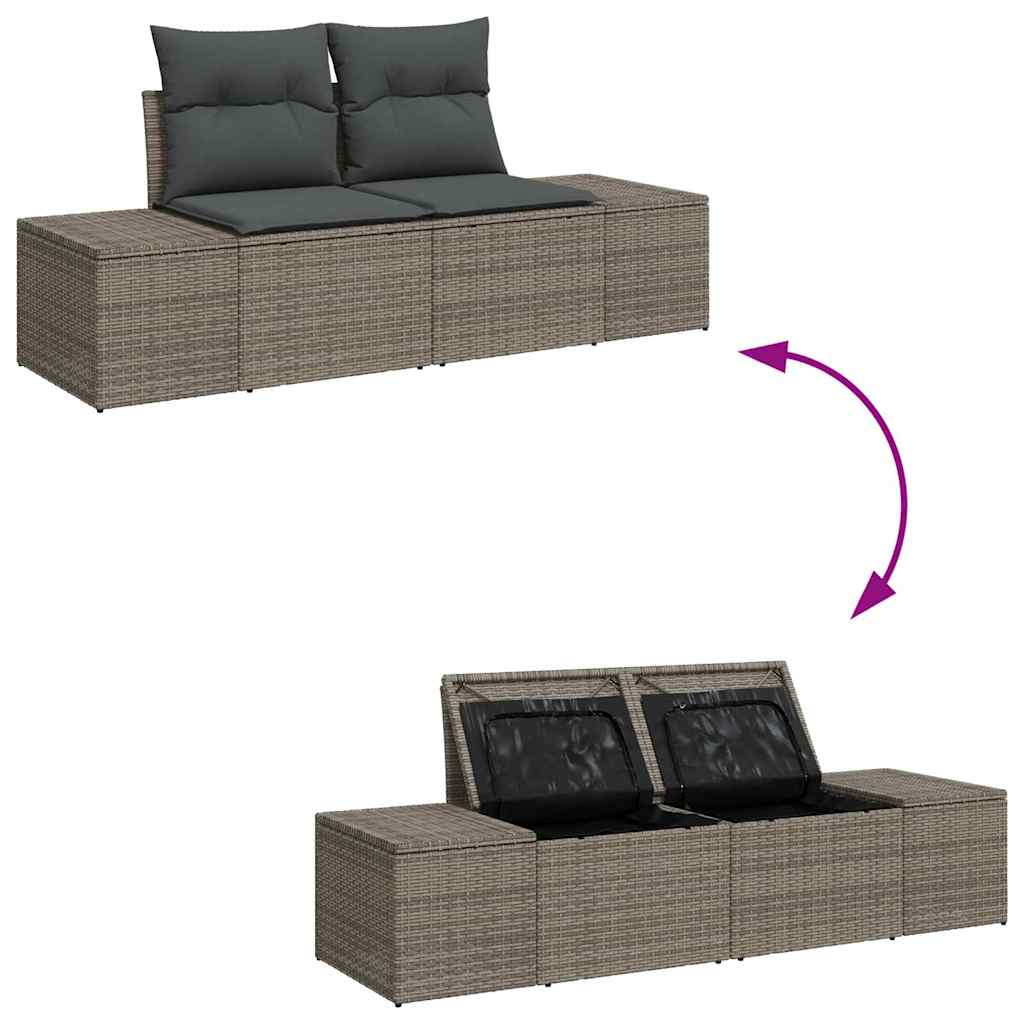 Garden Sofa Set 7 Pcs Gray
