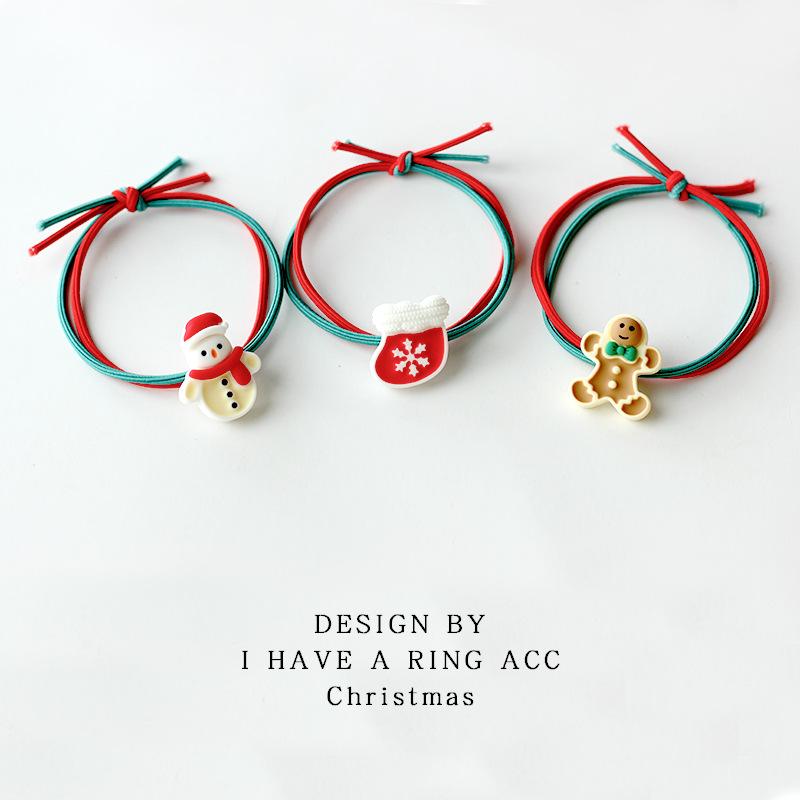2025 Christmas Series Rope Send Boyfriend Girlfriend Small Rubber High Value Hair Bands Small Gifts Couples New Year Baby