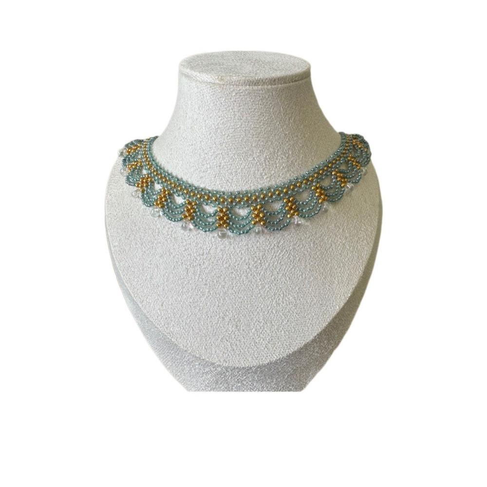 Ethnic Style Beads Necklace Tang Ming Song Dynasty Multi-layer Lace Necklace  Gift