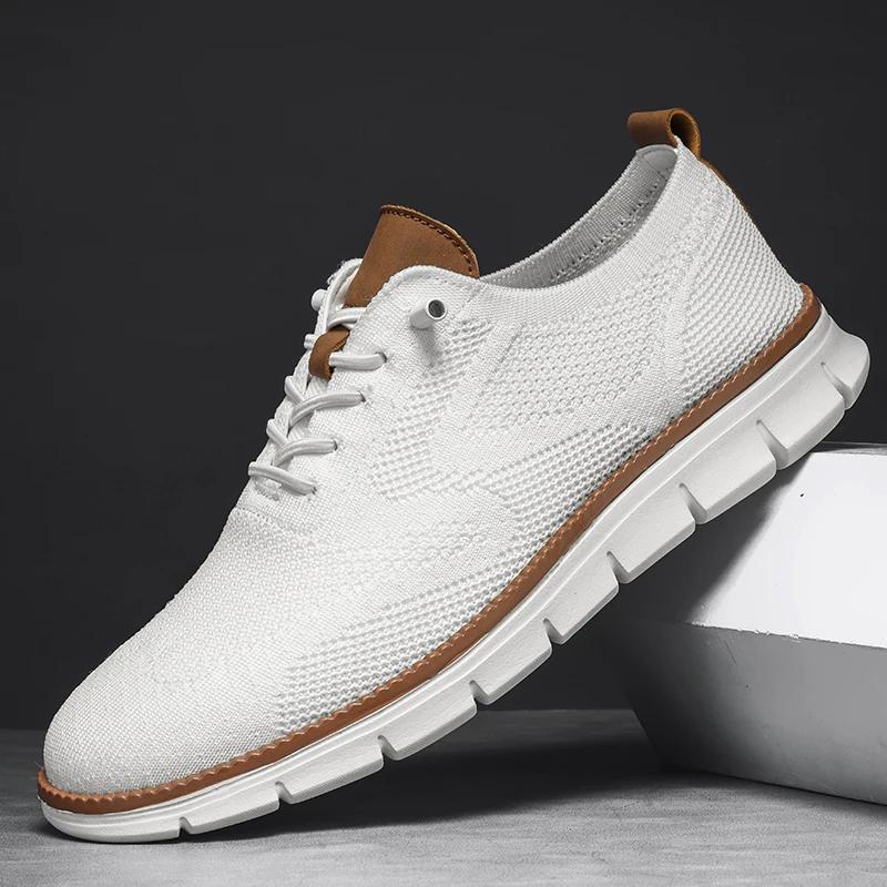 Men Breeze Shoes Casual Stylish Oxfords Fashion Formal Business Walking Shoes for Male Non Slip Dress Sneakers Wearbreeze