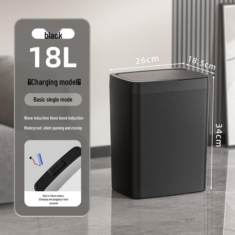 

Бесконтактное 18-литровое умное мусорное ведро с герметичной крышкой для гостиной