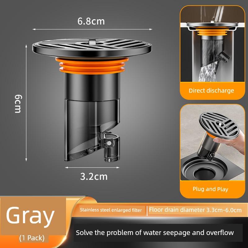 Specialized Anti-Odor Floor Drain Core with Stainless Steel Filter Net, Extension Pipe, and Anti-Odor Core for Floor Drains