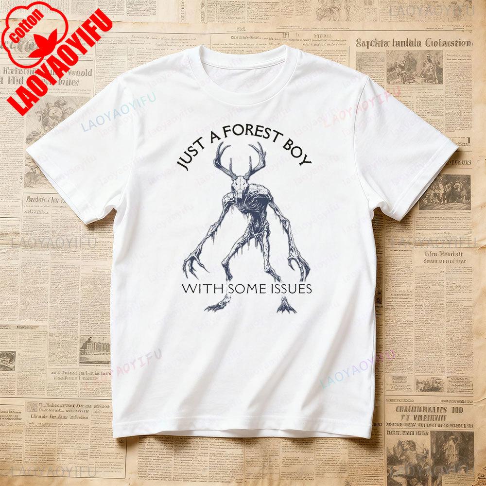 Wendigo Issues Vintage Style Tshirt Wendigo TShirt Cryptid Lover Sarcastic Gift Shirt Mens Unique Daily Life Fashion Cotton Tee