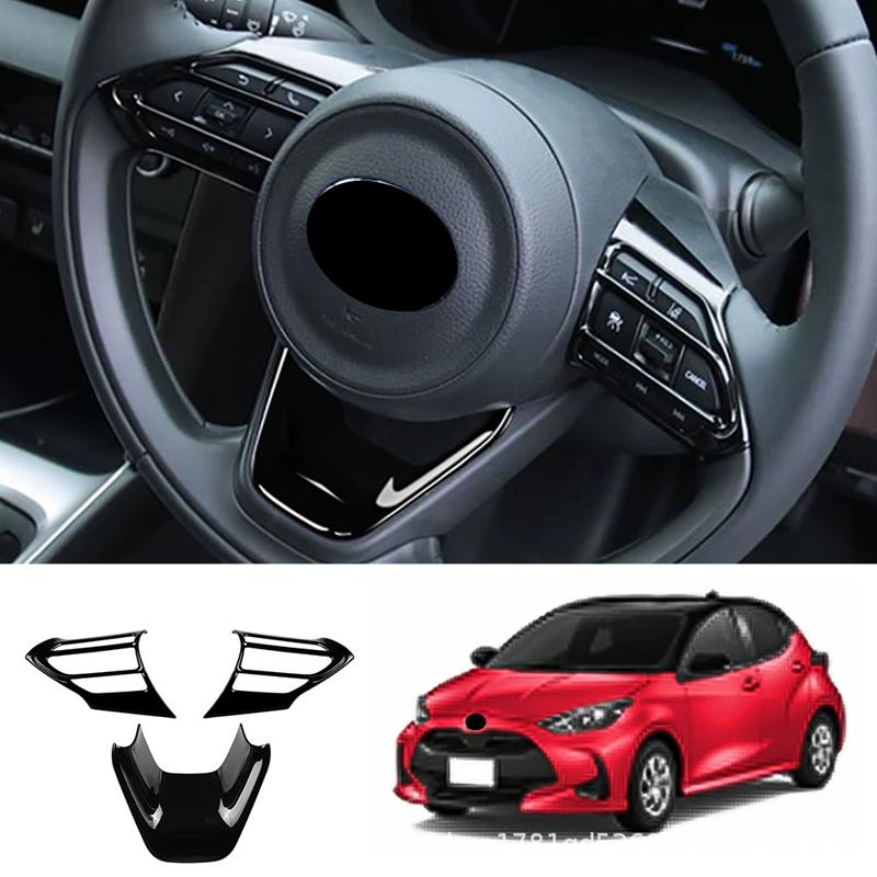 FOR 2022 Toyota YARIS Steering Wheel Glitter Sticker Decoration Scratch Resistant and Wear-resistant Interior Modification