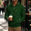Men's Casual Color Hooded Long Sleeve Jacket for Everyday Wear