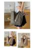 Borsa a Tote in Tela con Stampa Leopardo: Moda Donna 2026, Grande Capacità, Borsa a Spalla Casual per Autunno/Inverno.