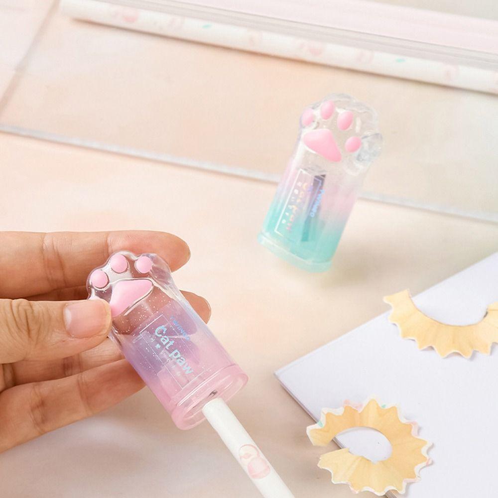 Cute Stationery Supplies Portable School Supplies Cat Claw Pencil Sharpener  Student Stationery