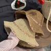 Boho Beach Hat Flower Weave Straw Cap Casual Lafite Straw Hat  Vacation