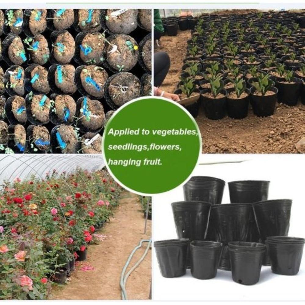 500pcs/set Disposable Plant Nutrition Cups Black Flower Vegetable Grow Bag  Garden Tools