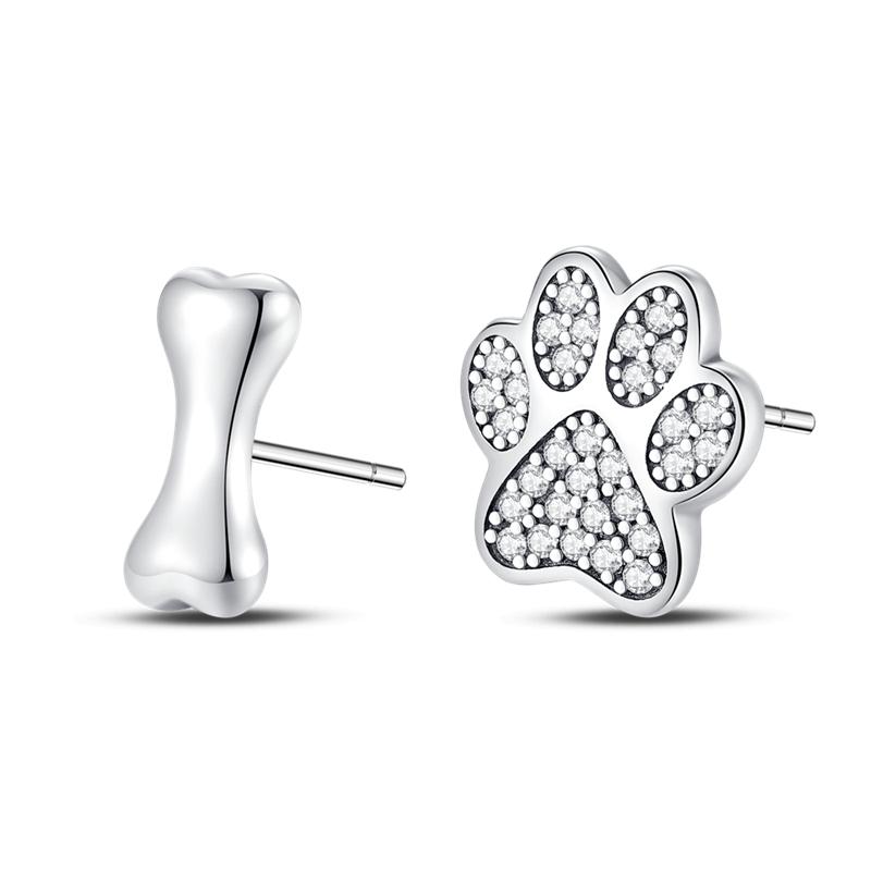 Silver 925 Heart CZ Cubic Zircon Round Daisy Flower Trio Stud Earrings for Women Silver S925 Original Fashion Jewelry