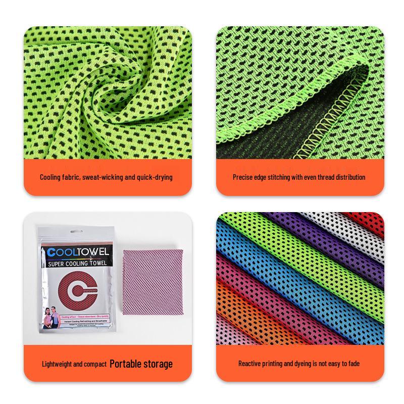 Quick-Dry Cooling Sports Towel - Sweat-Wicking, Detachable & Portable