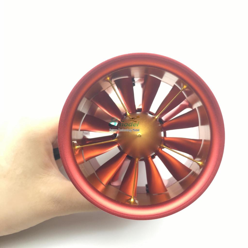 120mm All-Metal JP Ducted Fan: Forward/Reverse 12-Blade EDF Turbojet for 12S Fighter Power.