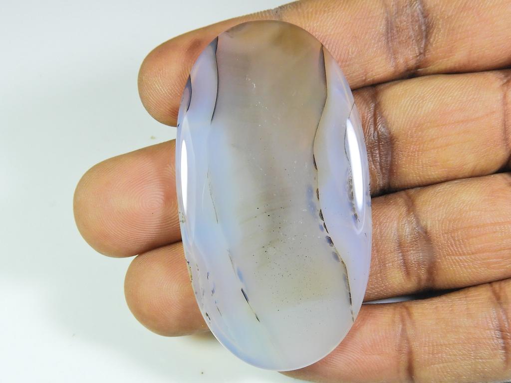 90Cts. Natural Montana Agate Stone Oval Cabochon Loose Gemstone 32X58X05 MM ET-369