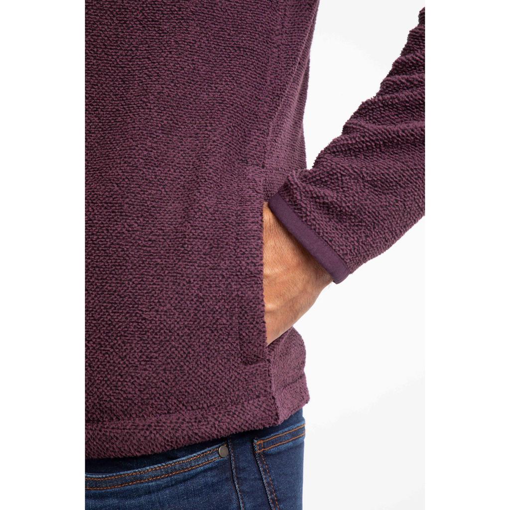 Weird Fish Merrill strukturiertes, umweltfreundliches Fleece-Oberteil mit durchgehendem Reißverschluss für Herren