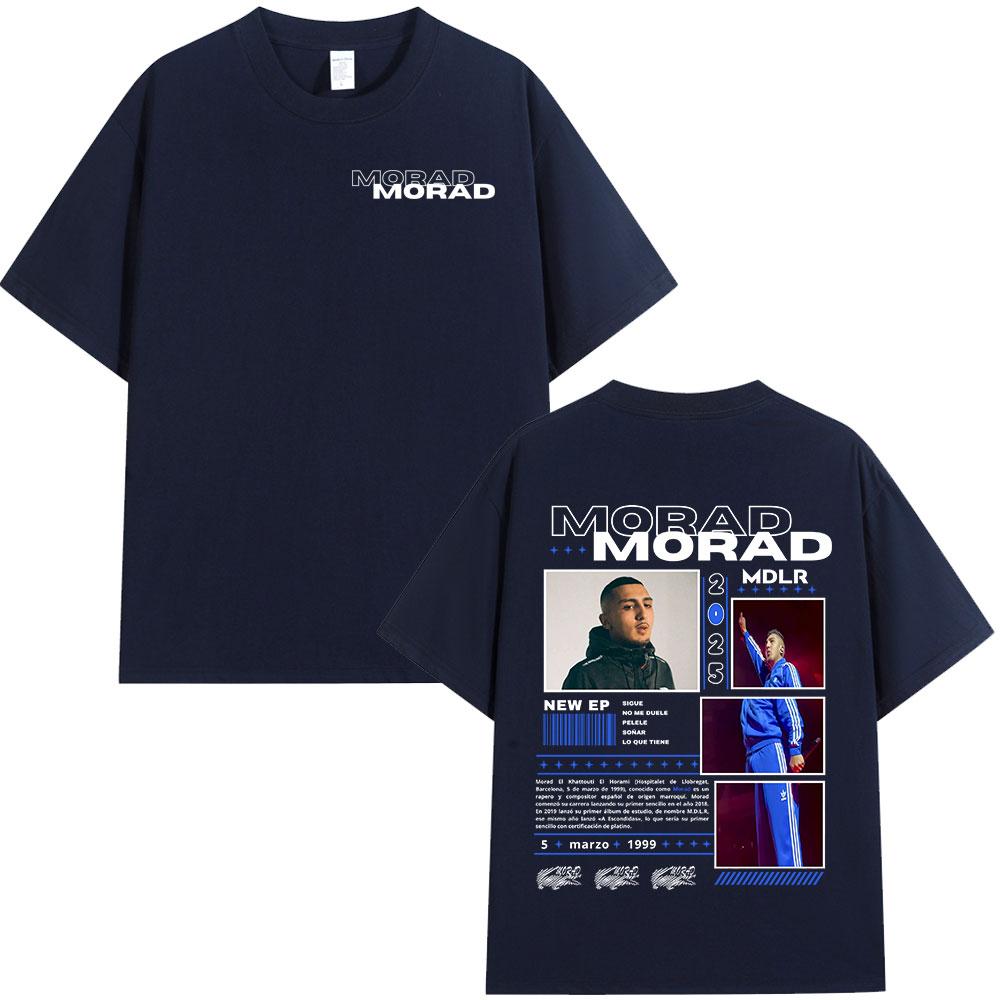 Rapper Morad MDLR 2025 Tour T Shirt Fashion Hip Hop Vintage Short Sleeve Tshirts Unisex Women Casual Cotton Tshirt Streetwear