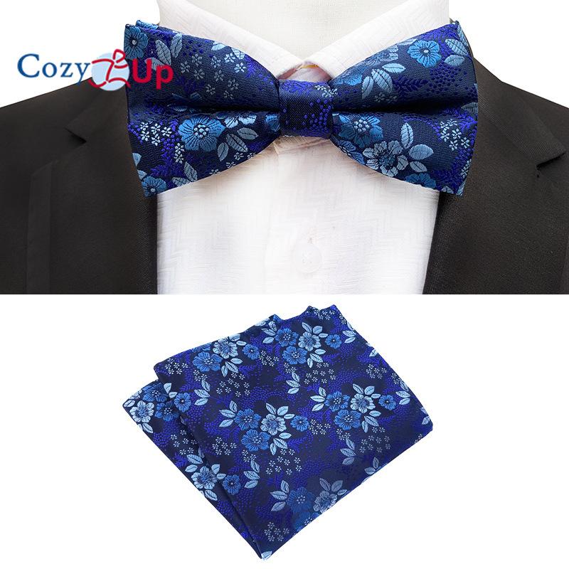 İki Parça Takım Paisley Papyon ve Cep Mendilleri