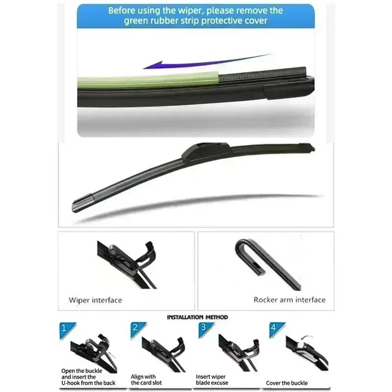 For Volkswagen VW Bora A4 1J Jetta 1999 - 2007 2003 2002 Accessorie Natural Rubber Front Wiper Blade Windshield Windscreen Brush