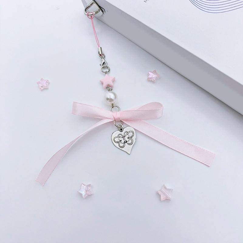 Crystal Beads Five-Pointed Star Hang Tags New Year Jewelry Making Tassels Shell Flower Pendant for Keychain Crafts