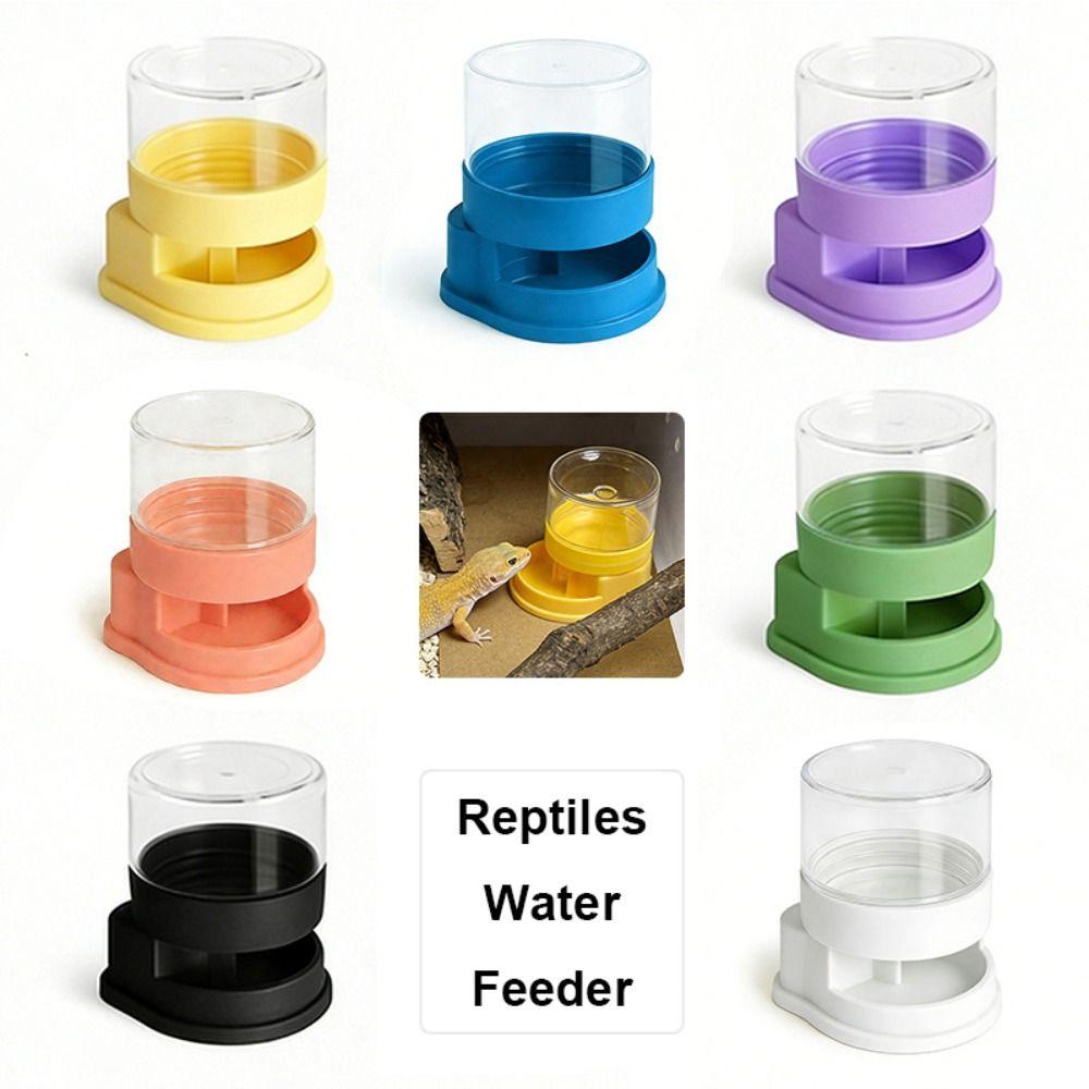 Anti-slip Base Reptiles Water Feeder Detachable Turtle Water Bowl Reptile Water Dispenser  Snakes