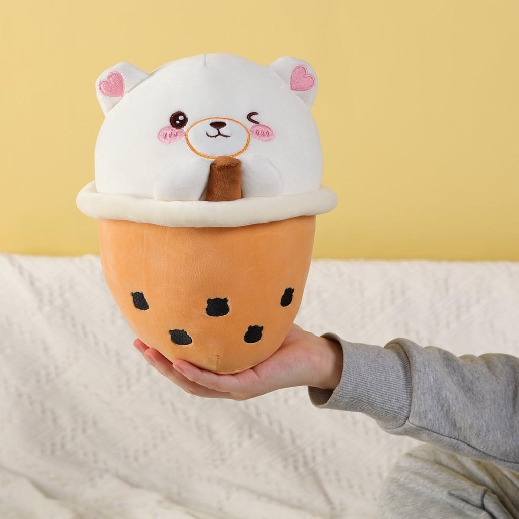 Tea Milk Cup Salamander Unicorn Panda Plush Toy Cartoon Children Holiday Gift