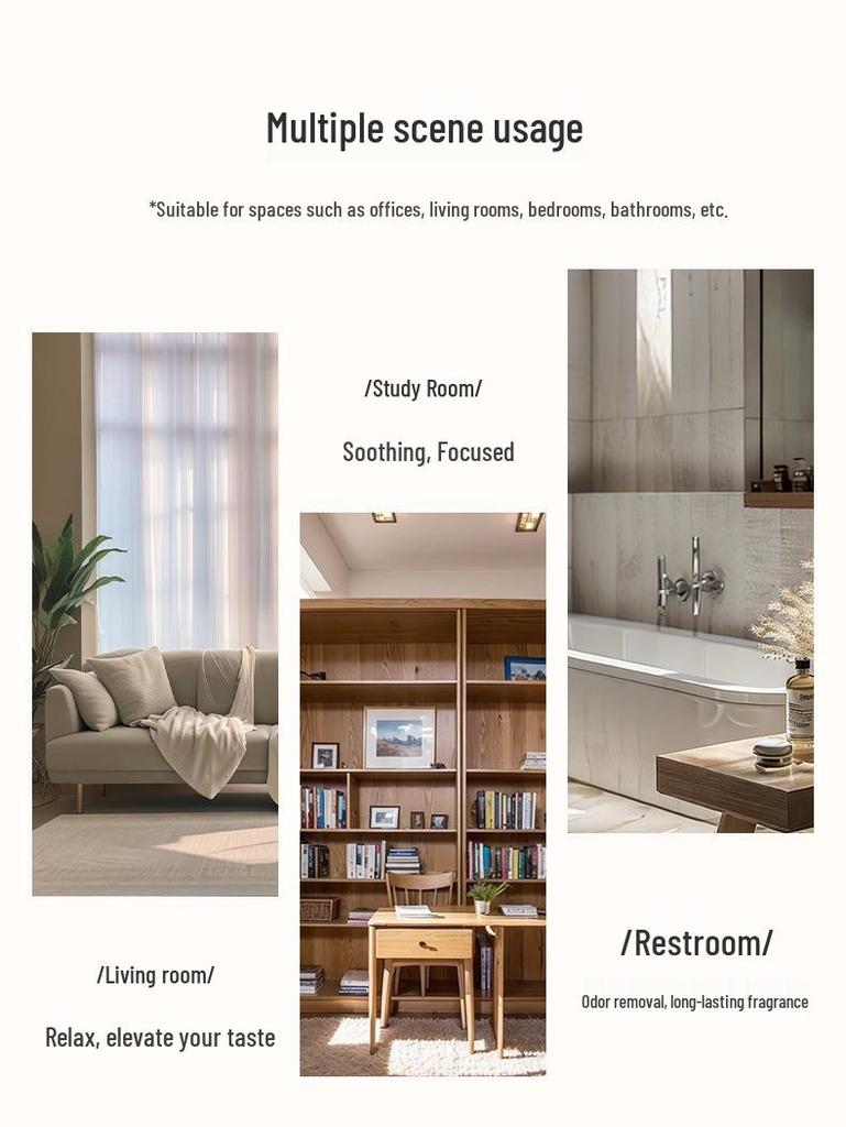 200ml Rattan Aroma Diffuser: Flameless, Long-Lasting Fragrance for Bedroom, Living Room, Office, Bathroom