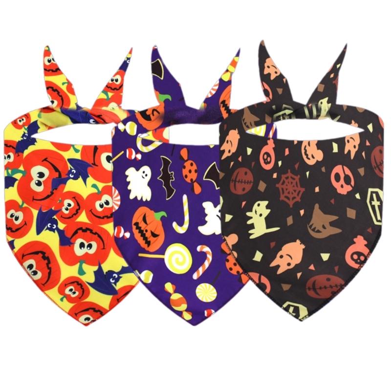 3pack Festives Dog Headscarf Pet Triangles Shape Scarf Holiday Pet Fashion Scarf for Large Breeds