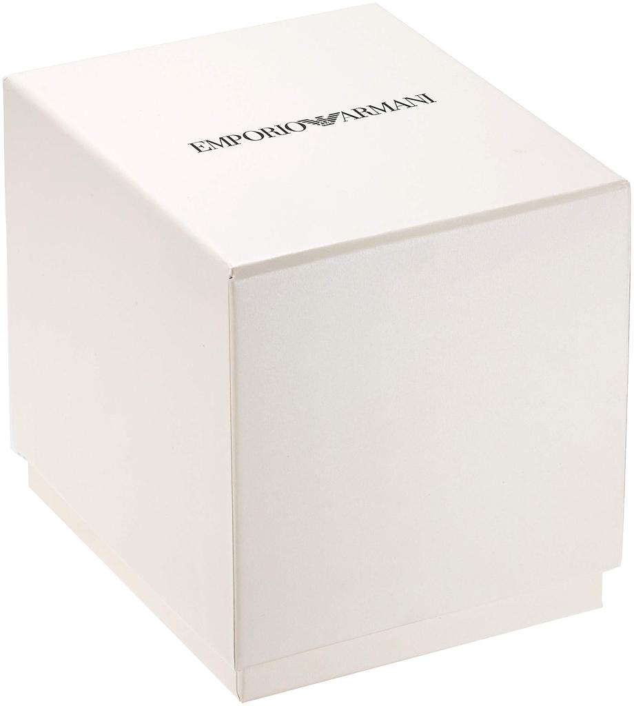 Emporio Armani Modern Slim Stainless Steel Quartz Dress Watch with Stainless Steel Plated Women's Strap, Two-Tone, 12" (Model AR11157)