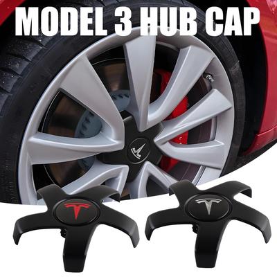 For Model 3 19 Inch Car Styling Wheel Hub Center Cap Decoration Auto Tire Center Cover Badge Decal Accessories