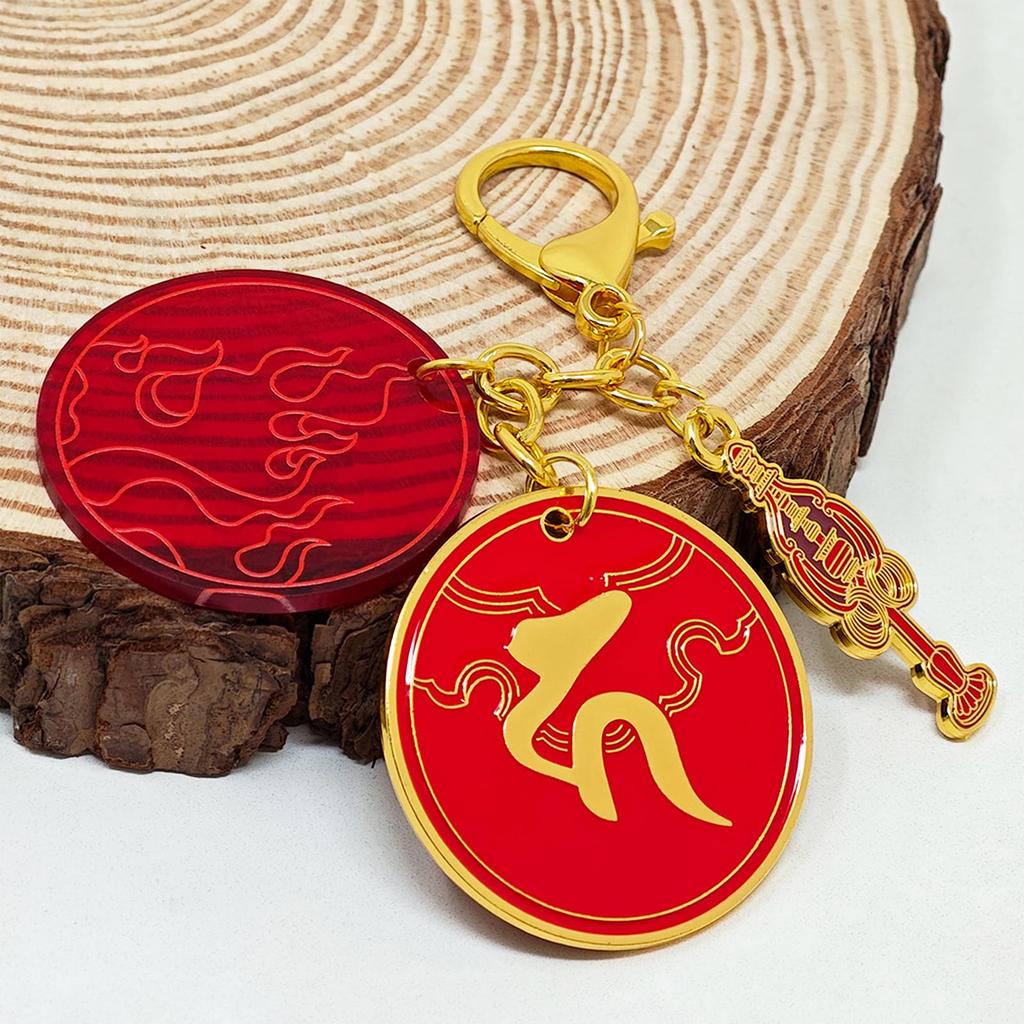 YISHUI Jizo Bodhisattva Fire-Resistant Keychain Lucky Charm Amulet Stress Relief Relationship Protection Talisman
