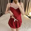 New Summer Sexy Pajamas Ladies Sling Pajamas Homewear Set Shorts Set Lace Collar Pure Desire Wind Girls Pajamas Homewear Set