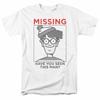 Dov'è Wally T-shirt Mancante Uomo Merchandising Cartone Animato Licenziato Bianco