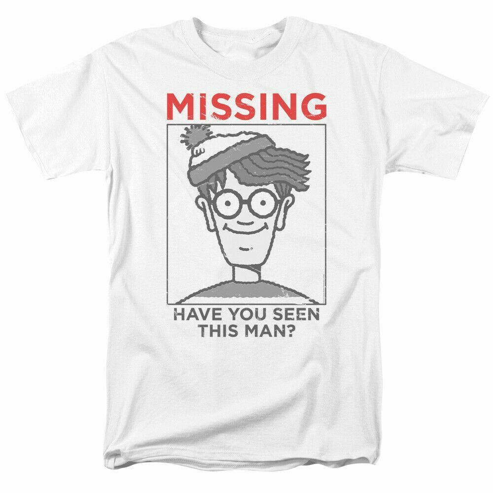 Where s Waldo Missing T Shirt Mens Licensed Cartoon Merchandise White S