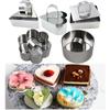 1PC Heart-shaped Five-pointed Star Biscuit Stainless Steel Mold Salad Diy Bakeware Tool Cake Tool Salad Dessert Sushi Tool