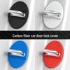 Universal Carbon Fiber Car Door Lock Protective Cover with Shock Absorption