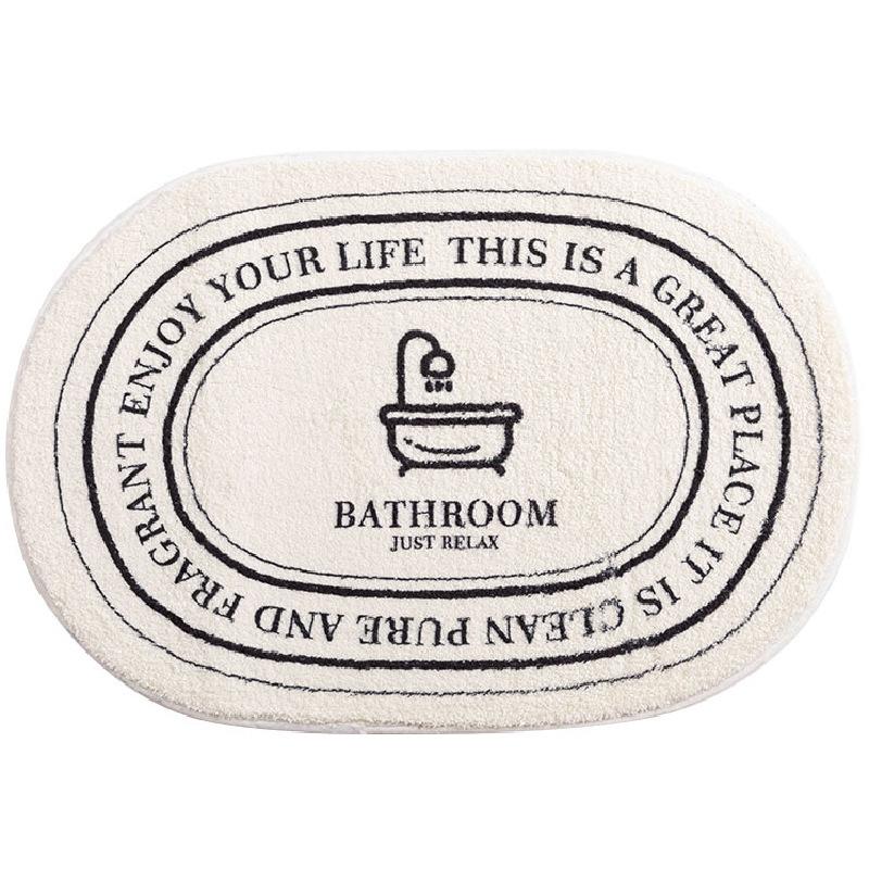 Simple Nordic Imitation Cashmere Floor Mat Household Bathroom Door Non-Slip Mat Toilet Wear-Resistant Dirt-Resistant Easy To Take Care Of Floor Mat