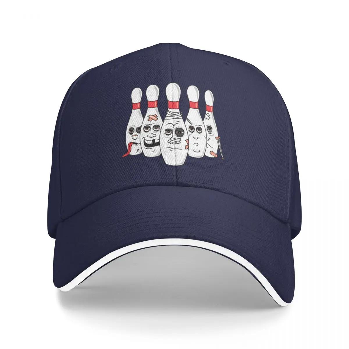 Baseball Caps Cartoon Bowling Scared Bowling Fun Graphic Men Women Outdoor Spring Hats One Size