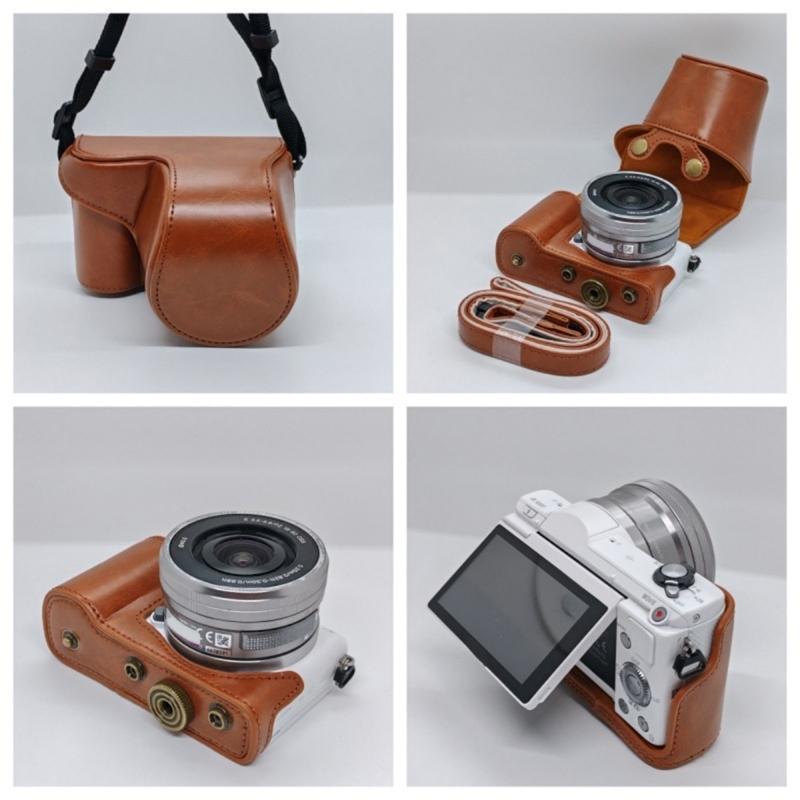 Scratch Resistant Camera Cover Protective Case Camera Storage Bag Leather Texture Suitable for A5000 A5100 Camera