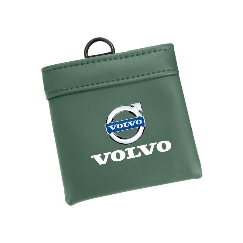 Fcvdz6 Car Key Bag Leather Mini Coin Purse Card Bag Storage Pouch For Volvo ES90 EC40 EX40 EM90 XC90 V90 V60 XC60 V40 S80 S60 S90 C40
