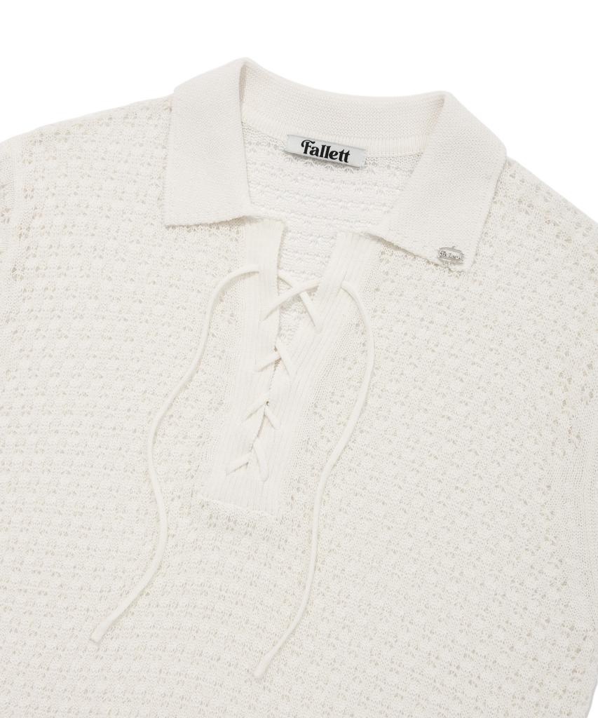 FALLETT Curly Collar Knit Ivory