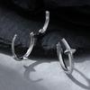 Men's Trendy Silver Stud Earrings: High-End Punk Style Ear Hoops