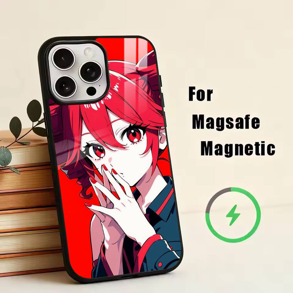 TM-Kasane Teto Get To Me Phone Case For iPhone17,16,15,14,13,12,11 Plus,Pro Magnetic For Magsafe Wireless Charging