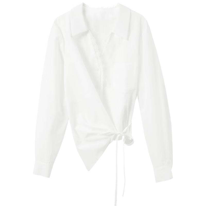 Sancai Lace Patchwork Deconstructed Strappy Shirt L