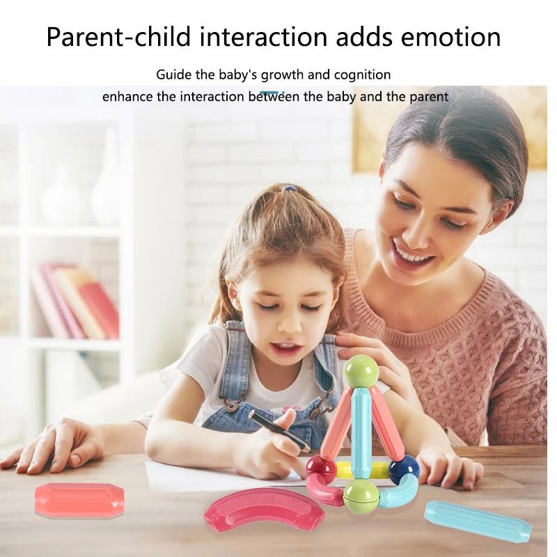Magnetic Construction Set DIY Building Assembly Magnet Blocks Toy For Children Educational Gift